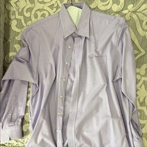 Lands' End Light Purple Men's Dress Shirt